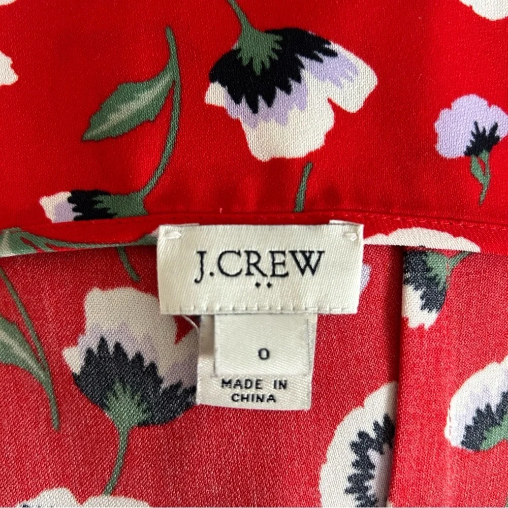J. Crew Printed‎ wrap dress Poppy Lilac Multi Size 0